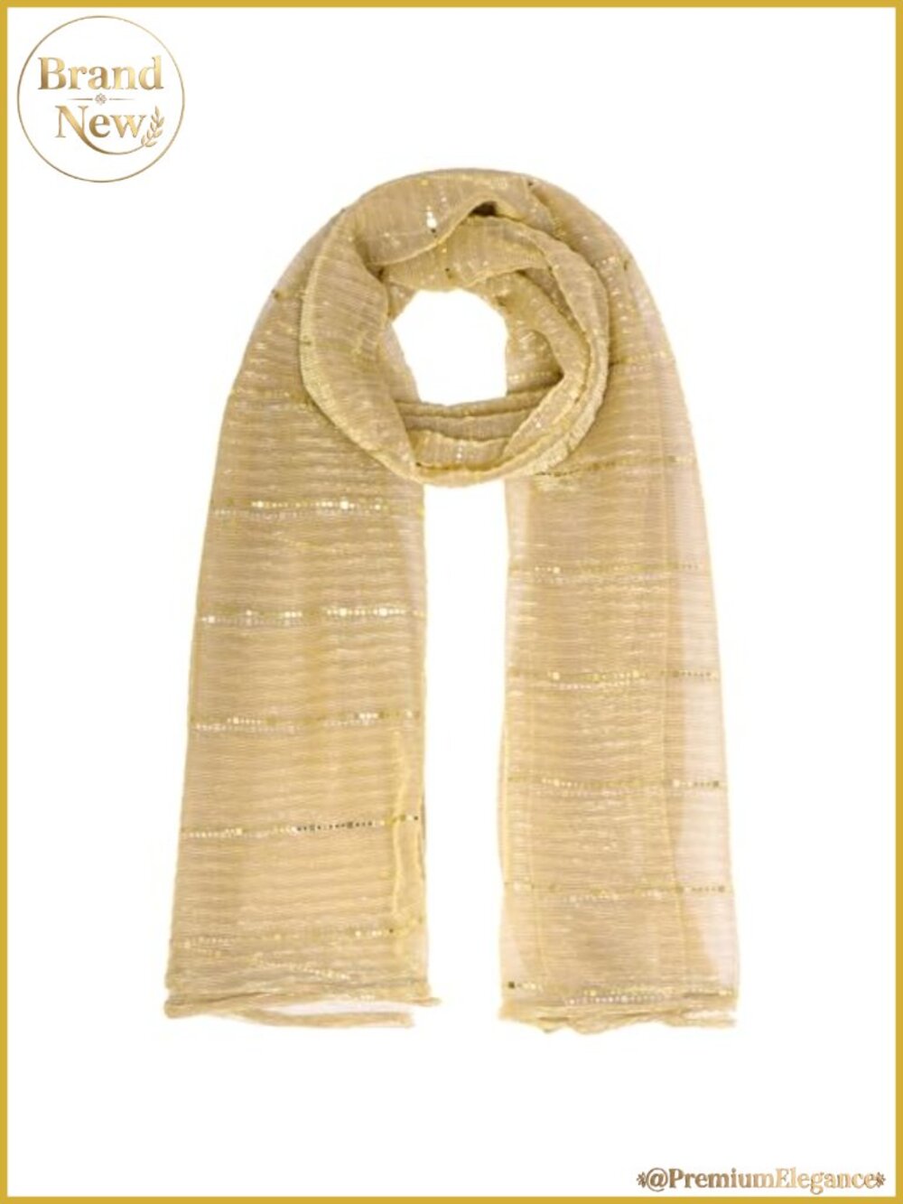 Women Sequin Bandana Mesh Scarf Glitters Shawl Wrap Sheer Beach